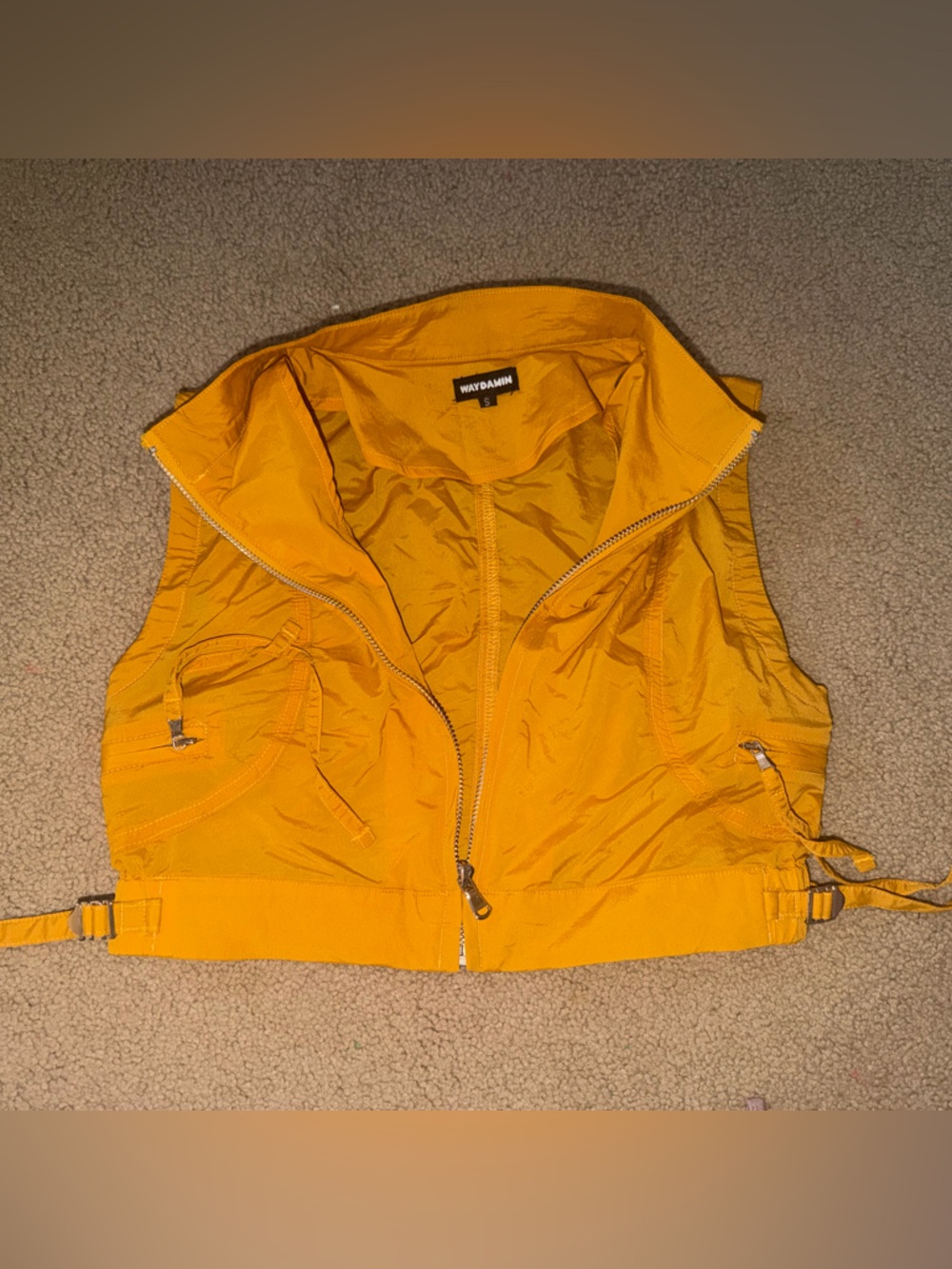 WAYDAMIN Utility Cropped Vest